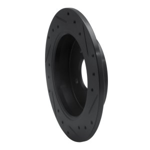 Dodge Attitude Brake Rotor (1) - Rear Left - R1 Concepts - Drilled & Slotted - Black - `12-`25